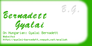 bernadett gyalai business card